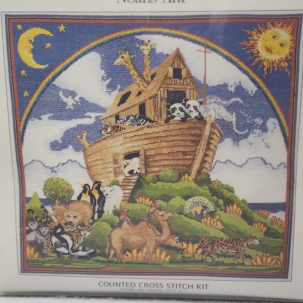 Noah's Ark #K3408US Counted Cross Stitch Embroidery Needlework Kit By DMC NIP